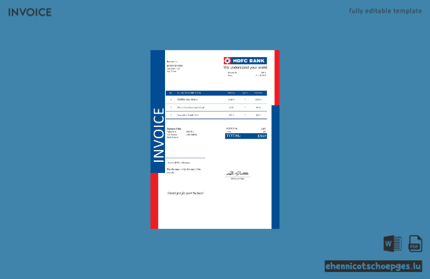 USA HDFC-Rechnungsbeispiel (Vorschau)